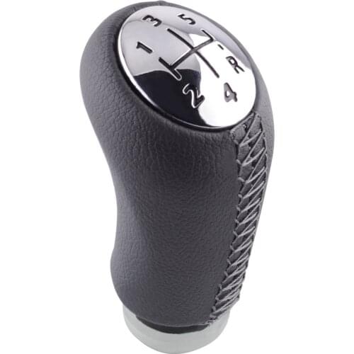 5 Speed Gloss Matt Cap Gear Knob PU Leather Head Stick For Renault Laguna Megane 2 Clio 3 2003-2009 Scenic2 Kangoo 2009