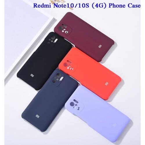 100%Original Xiaomi Liquid Silicone Luxury Case For Redmi Note 10 10S 4G Soft Touch Phone Back Protection Shell Shockproof Cover