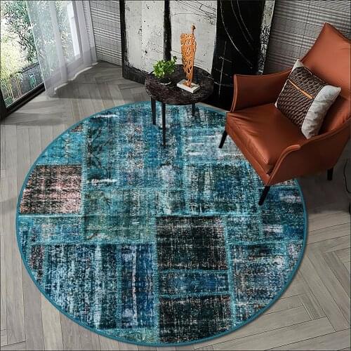 Blue color living room carpet kitchen round carpet room carpet blue grey shapes square anti allergic high quality Free Shipping