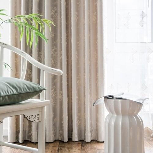 Chinese Light Luxury New High-precision Blackout Curtains Embroidered Curtains Living Room Bedroom Den Floor