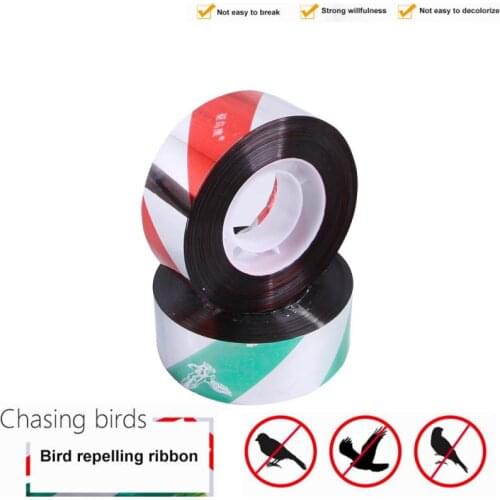100M Bird Repellent Reflective Ribbon Tape Scarer Humane Deterrent Deer Fox For Birds Fox Pigeons Repeller Orchard Ribbon Tapes