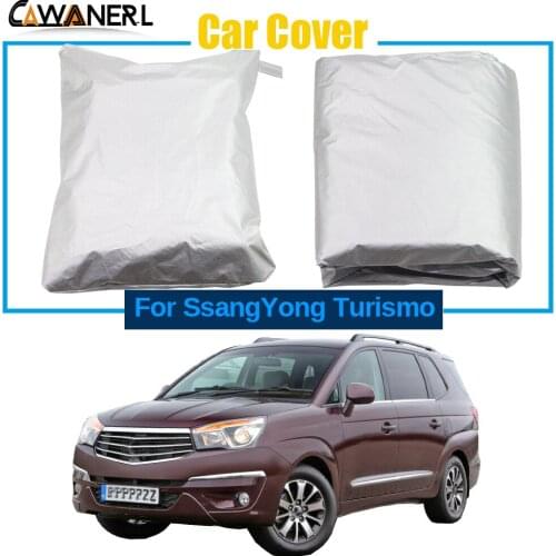 Outdoor Car Cover For SsangYong Turismo 2013-2020 Anti-UV Sun Snow Rain Dust Resistant MPV Cover Windproof