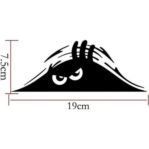 3D Waterproof Self-adhesive Car Stickers From Scratch Decals Car Decoration Funny Peek Big Eyes Stickers Car Styling 19cm*8cm