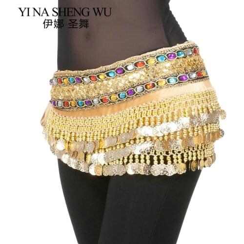 1pc Women belly dance accessories waist chain 248 coins belly dance hip scarf new belly dancing waist belts 9 colors available