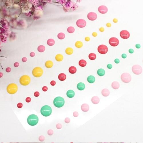 1 sheet Sprinkles Enamel Dots Self Adhesive Scrapbooking Resin Sticker Photo Album DIY Crafts Card Making Decor
