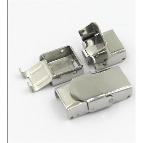 10pcs/lot Stainless Steel Flat Leather Cord Clasps for Bracelet Metal End Clasps Necklace Connector Jewelry Making