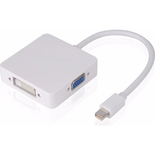 3 In 1 Mini DP DisplayPort To HDMI DVI VGA Cable Adapter for Apple IMac MacBook Pro Air Mini Display Port Converter