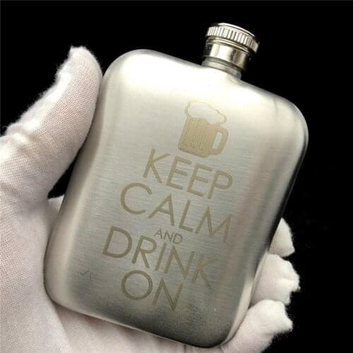 304 Stainless Steel Hip Flask Frosting 6 OZ 170ML Food Grade Flask for Alcohol Vodka Whisky Liquor Outdoor Hiking Wine Bottle