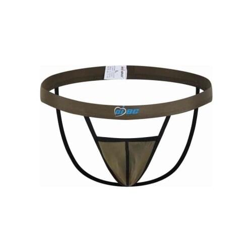 Aibc Jockstrap Gay Thong Men Underwear Ice Silk Jock Strap Mens Thongs Sexy Panties Erotic Gay Underpants Low Waist Penis Pouch