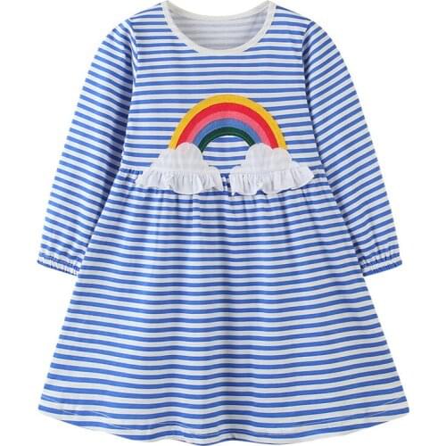 Bambino New Year 2021 Spring Dress of Girl Fancy Party Dress 2-7 Years Kids Clothes Long Sleeves Children Costume Winter Dress