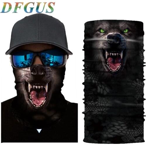 3D Seamless Camo Skull Magic Neck Gaiter Face Mask Head Shield Sport Camping Cycling Fishing Bandana Headband Scarf Men Women