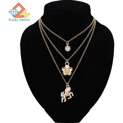 Chains Necklaces Bohemian Style Multilayer Necklace Pendant Accessories for Women