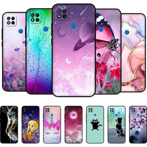 For xiaomi redmi 9C Case Phone Back Cover For redmi 9C NFC Case 6.53" bumper etui coque dropshipping Soft Silicon black tpu case