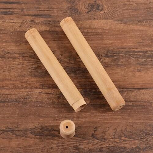 Natural bamboo case eco friendly Toothbrush Bamboo Tube 8.3 inch For Toothbrush Case Hand made Toothbrush accessories