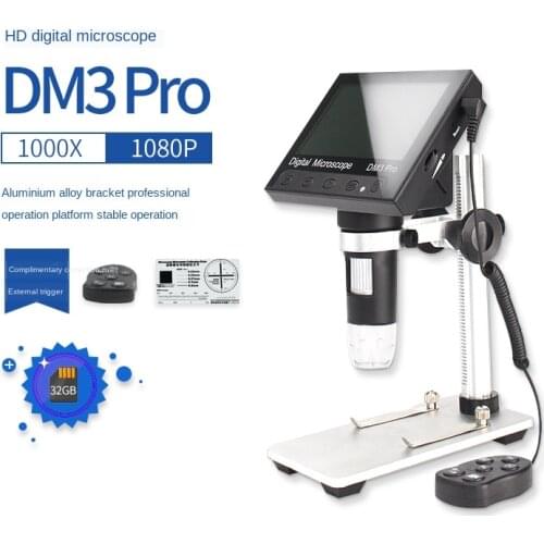 1000x high-definition digital electronic microscope with screen mobile phone motherboard PCB inspection