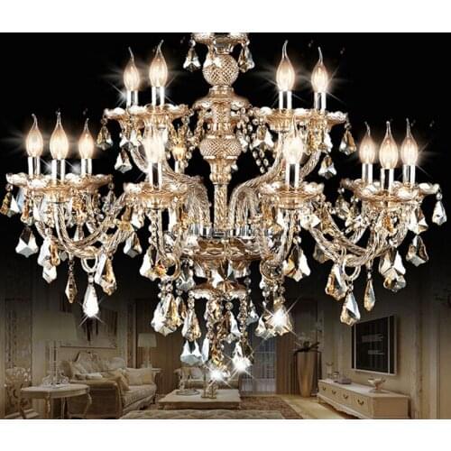 European Crystal Chandelier Living Room Restaurant Candle Crystal Light Jane European Luxury Retro Bedroom Duplex Floor Atmosphe