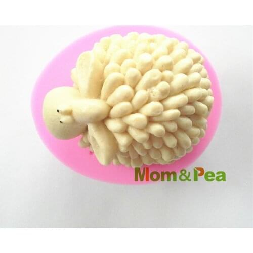 Mom&Pea 0392 Free Shipping Sheep Silicone Soap Mold Cake Decoration Fondant Cake 3D Mold Food Grade Silicone Mould