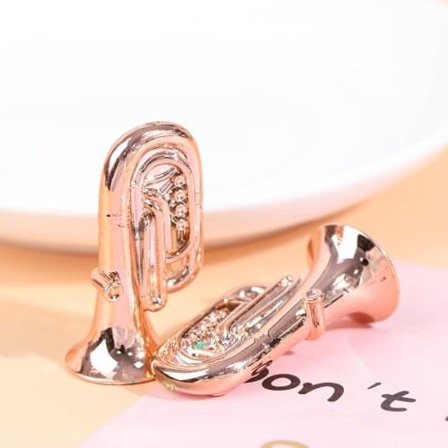 1Pc Mini Tuba 1:12 Dollhouse Miniature Musical Instrument Tuba Doll House Decor