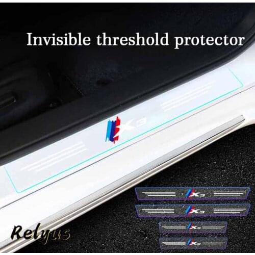 Car Door Sill Stickers Edge Protector Anti Scratch Transparent Film Protection For Bmw X3 F25 E83 G01 Accessories