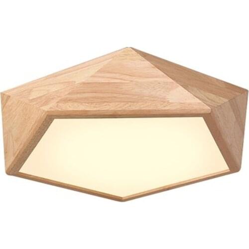 2019 New Design Modern Led Ceiling Lights With Square Wood Frame Lamparas De Techo Japanese Style Lamps For Bedroom