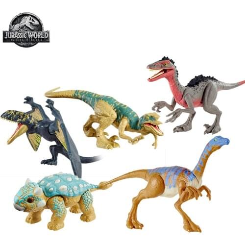Original Jurassic World Dinosaurs Toys Velociraptor Ankylosaurus Dinosaur Model Boys Toys for Children Action Figure Woundtooth