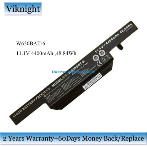 Genuine W650BAT-6 Battery for Clevo Terra Mobile 1749 W650R8 W650SH 6-87-W650-4E42 6-87-W650S-4D4A 4400mAh 48.84Wh