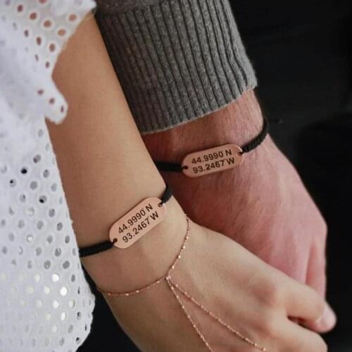 FOR DAY GIFT OF ANNIVERSARY PERSONALIZED FLOOR COORDINATE SILVER NECKLACE