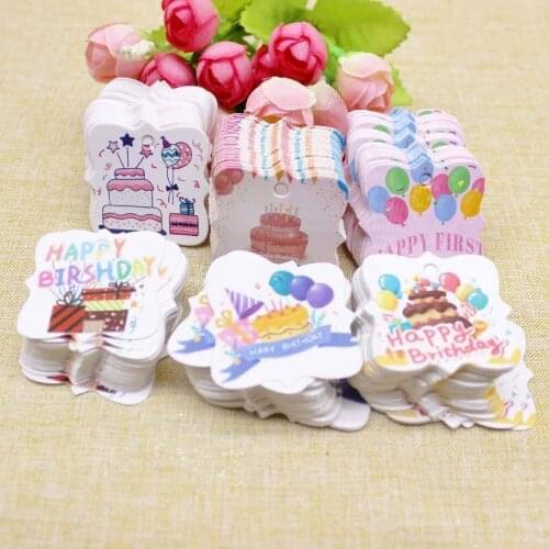 Wedding White Paper Gift Label Tag Handmade Tag 50pcs DIY Party Hang Tags Birthday Wedding Favors Gift Decorative Tag Supply