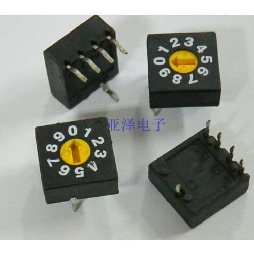 Taiwanese rotary encoder switches 0-9 DIP switch 10 PCB coding switch 8421C positive code of 4: 1