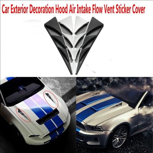 Carbon Car Hood Air Intake Flow Vent Fender Sticker Cover For Mercedes Benz W211 W203 W204 W210 W205 W212 W220 AMG Jaguar XE XF
