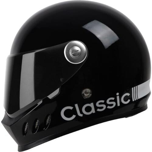 Vintage Motorcycle Helmet Women Retro Black Moto Full Face Helmet Motorbike Personality Motocross Riding Scooter Casque Summer