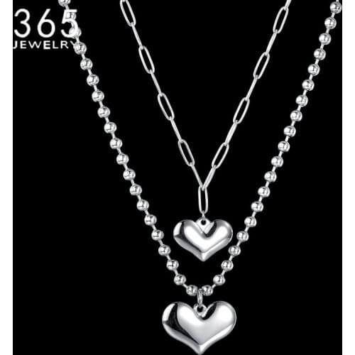 New Fashion Heart Necklace Double layer Style Jewellery Halloween Pendant Necklace Party Gift For Girls Women Choker