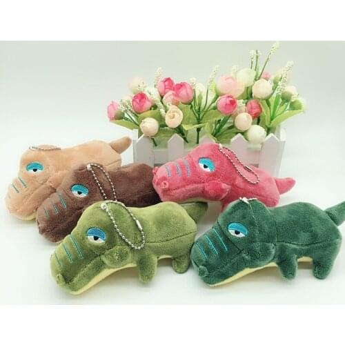 1PC Cute Crocodile Pendant Plush Toys Cartoon Bag Pendants Keychain Stuffed Animals Plush Dolls Kids Toys for Children Gift 12cm