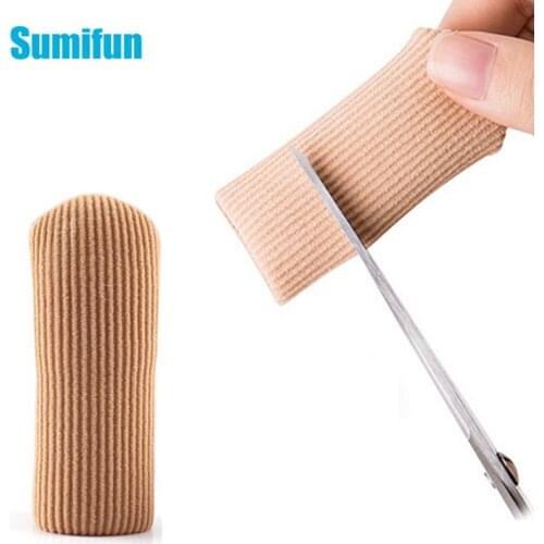 8pcs Finger Toe Protectors Silicone Stretched Cuttable Tube Protection For Bunion Corn Callus Foot Pain Relief Size L 2*7cm