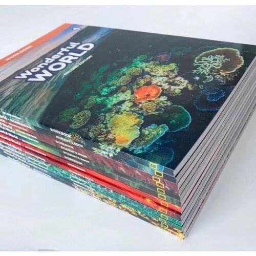 12PCS Wonderful World Level 1-6 National Geographic American Elementary School Picture English Textbook Workbook Exercise Book