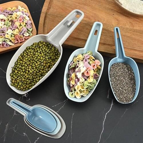 3PCS Plastic Kitchen Scoop Set Creative Ice Scoop Food Scoop for Flour Sugar Kitchen Tools Utensils Measuring Tool