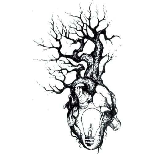 30pcs The Tree Of Heart Light Waterproof Temporary Tattoos Sticker Harajuku Fake Tattoo The flash Tatuaje Tatoo Stickers