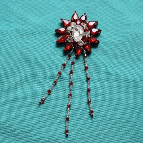 3D Handmade Rhineston beaded star geometry Patches for clothing beading Applique cool flower applique patch