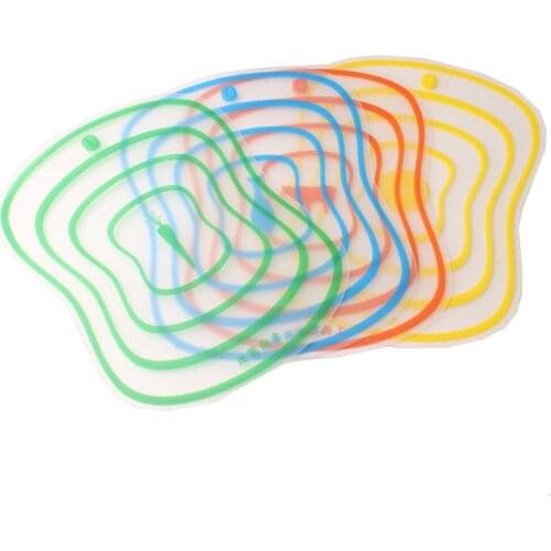 4Pcs Kitchen Non-Slip Plastic Cutting Boards Cut Chopping Board Portable Frosted Cutting Pad THJ99
