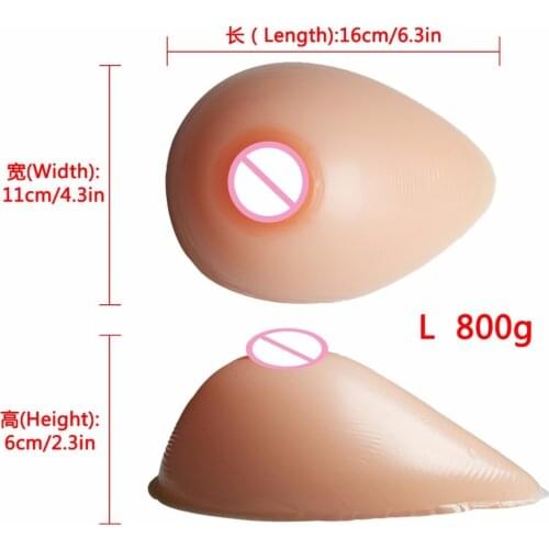 800g/pair 34C/36B Shemale Boobs Fake Silicone Breast Forms For Transgender Crossdresser Drag Queen Bust Enhancer Teardrop