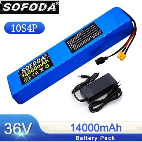 36V 10S4P 14Ah Battery Pack 500W High Power Battery 42V 14000mAh Ebike Electric Bicycle BMS 42v Battery with xt60 Plug+Charger