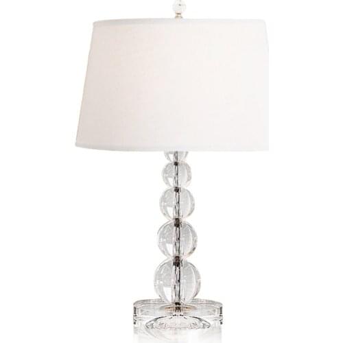 American Modern Crystal Table Lamps Led E27 Art Decorative Crystal Ball Desk Light Living/Dining Room Bedroom Bedside Background