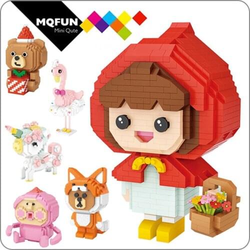 LOZ Diamond Blocks Cartoon Block Pink rabbit Flamingo frog crocodile unicorn Buildings Toys for Children Girl Gift Fun DIY Boy