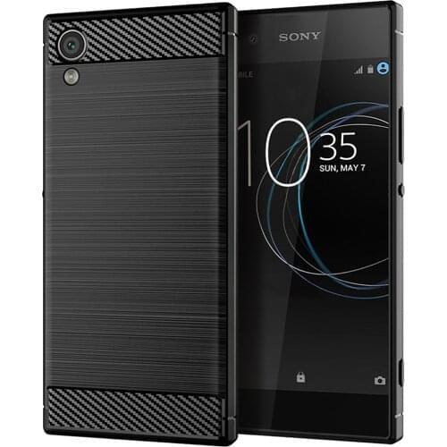 For Sony Xperia XA1 Plus Ultra Case Luxury Carbon Fiber Skin Full Soft Silicone Cover Case For Sony XA1Plus XA1Ultra Phone Cases