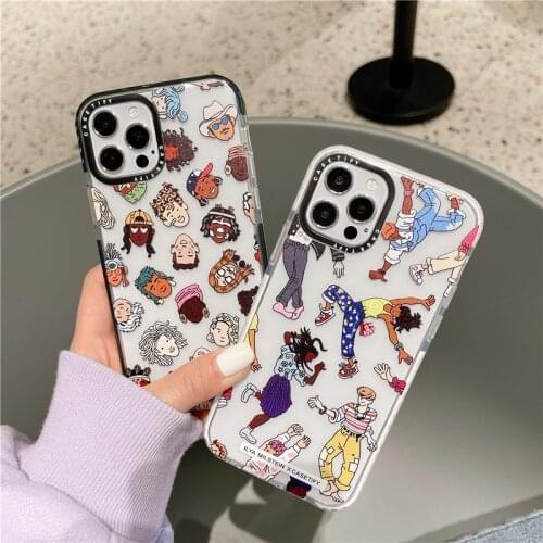 Graffiti hipster boy girl phone case for iphone 12 11 Pro Max 7 8 Plus Mini XR X XS luxury shockproof bumper soft silicone cover