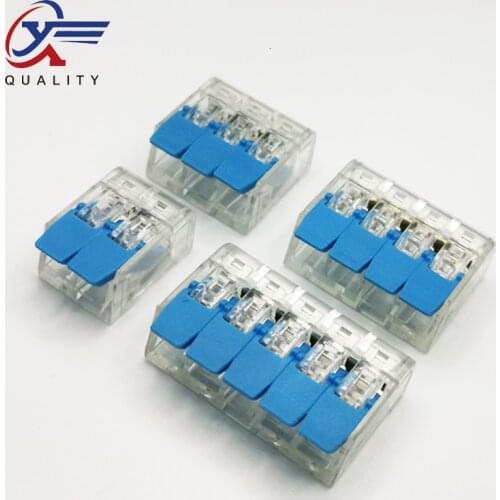 Electrical Wiring Terminals PCT-222 Blue Household Wire Connectors Fast Terminals For Connection Of Wires push-in Terminal Block