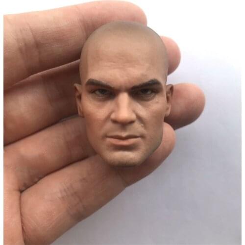 In Stock For Sale 1/6th Hitman Code Number 47 Shooting Game Bald Version Male Head Sculpture For Usual 12inch Doll Action Figure