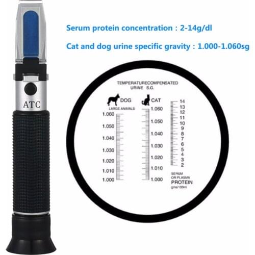 Pet cat urine Dog urine concentration meter Urine specific gravity meter Serum protein concentration meter 1.000-1.060sg