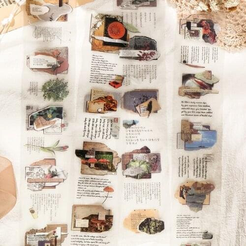 16pcs/LOT to the past series stationery sticker Creative decoration DIY shared outfit tape PET misty surface sticker