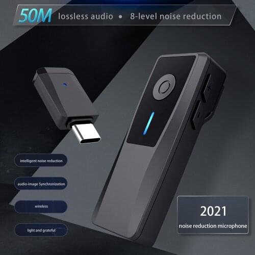 Kebidu Portable Collar clip Wireless microphone for Android/Computer Lavalier for gaming professional microphone live broadcast